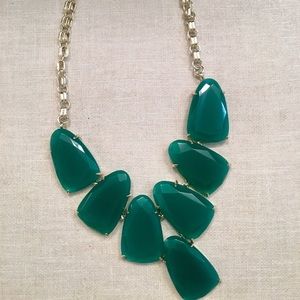 Kendra Scott Gold/Green Harlow necklace